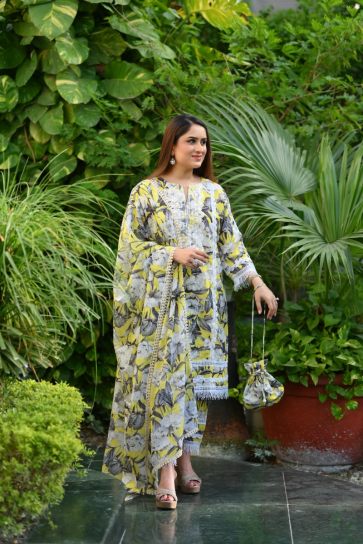 The Boozy Button Raazi Grey Linen Kurta Pant