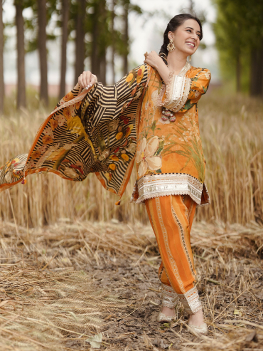 The Boozy Button Ban Ja Rani Yellow Cotton Silk Kurta Salwar