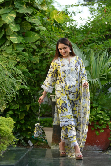 The Boozy Button Raazi Grey Linen Kurta Pant