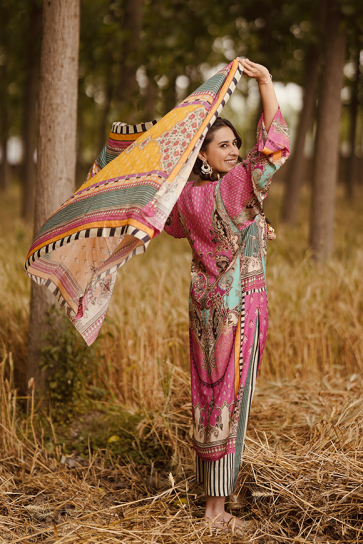 The Boozy Button Love Aaj Kal Pink Cotton Silk Kurta Pants