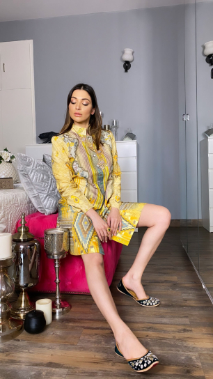 Yellow Coat Dress
