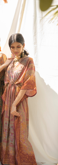 Adaa Banarasi Winter Kaftan