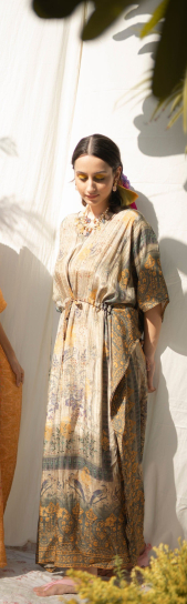 Enchanted Banarasi Winter Kaftan