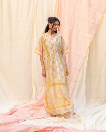 Cotton Printed Multicoloured Kaftan