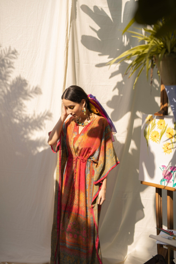 Dreamy Banarasi Winter Kaftan