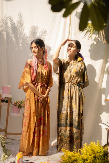 Enchanted Banarasi Winter Kaftan