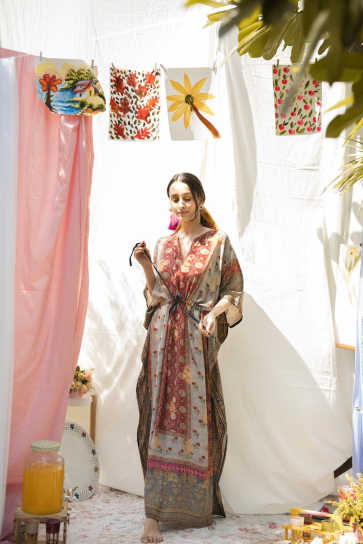 Parisan Banarasi Winter Kaftan