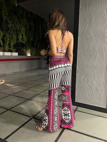 Dramatic Slit Pants and crop top set & fly dupatta