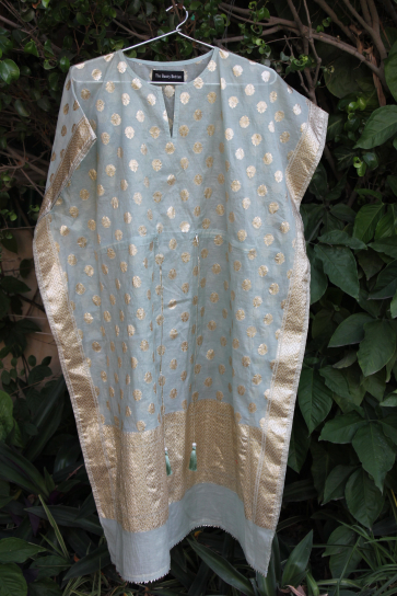 Light Pastel Green Festive Kaftan