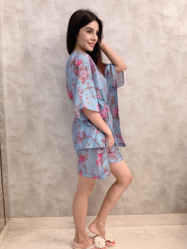 Blue Kaftan Leisure Set