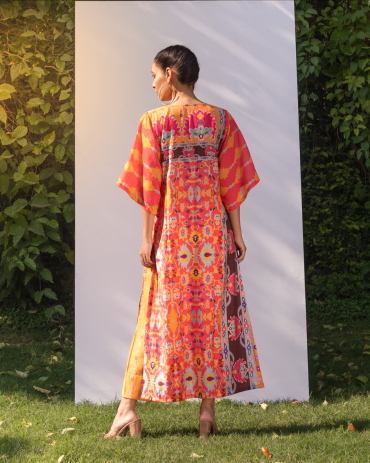 Orange Kaftan Pant set