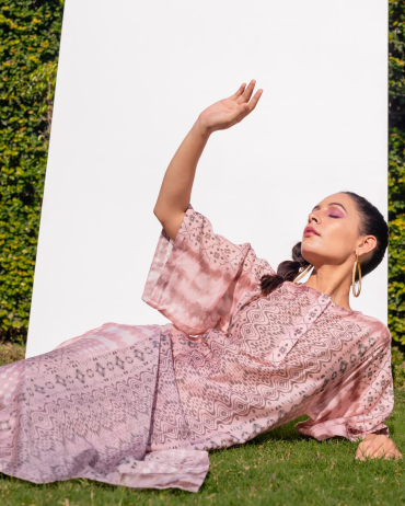 Dusky Pink Kaftan Pant set