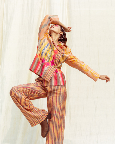 The Caravan Luxury Printed Coat Pant