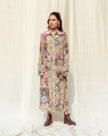 Front Open Stylish Holiday Dress