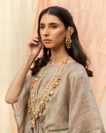 Light Grey Cotton Kaftan