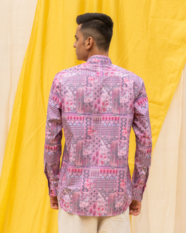 Boozy Boys Violet Resort Style Shirt