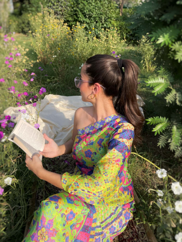 Umaiza Off shoulder dress