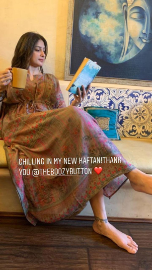 Deep Pink Cotton Printed Kaftan