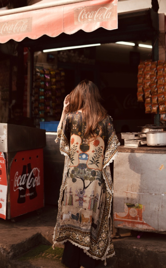 The Boozy Button Coca Cola Cotton Silk Kaftan