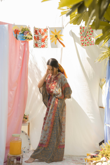 Parisan Banarasi Winter Kaftan