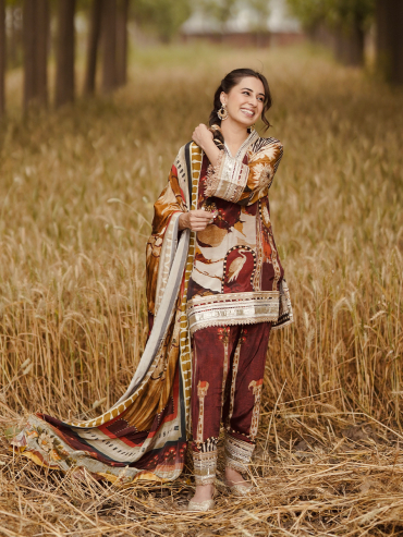 The Boozy Button Ud Daa Punjab Brown Cotton Silk Kurta Pant