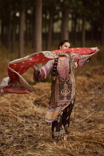 The Boozy Button Channa Ve Red Cotton Silk Kurta Pants