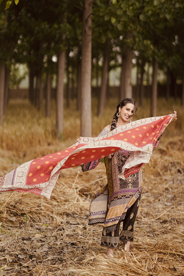 The Boozy Button Channa Ve Red Cotton Silk Kurta Pants
