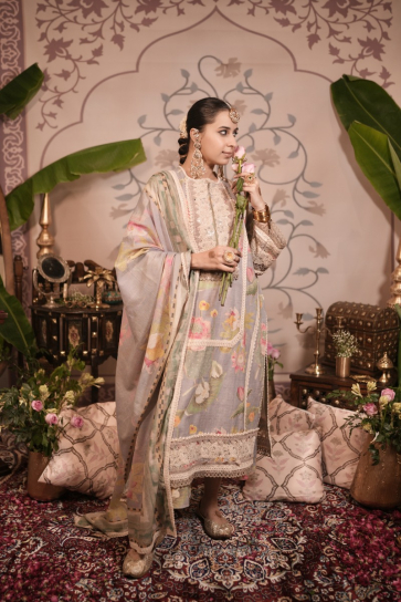 The boozy button saptami grey linen long kurta pant