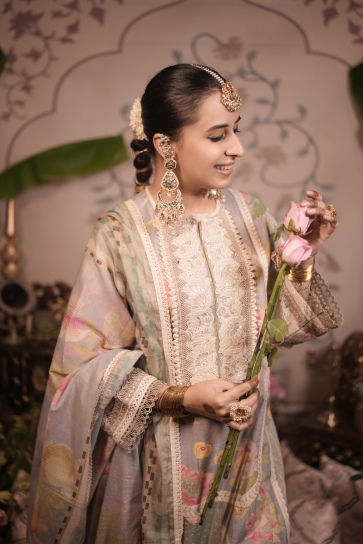 The boozy button saptami grey linen long kurta pant