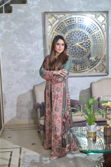 The Boozy Button Girdhari Kashmiri Pink Woollen Winter Coord Set