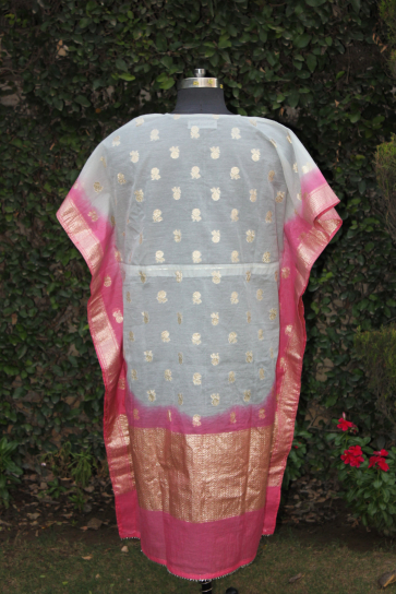 Festive Pink Blue Kaftan