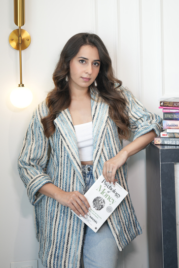 The Boozy Button Simmer Dating Light Blue Cotton Handloom Blazer Jacket