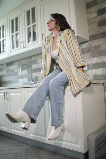 The Boozy Button Vanguard Yellow Cotton Handloom Blazer