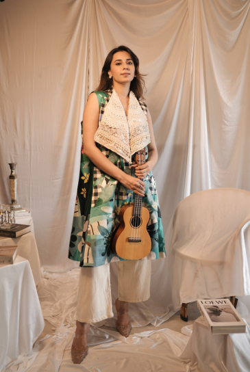 The Boozy Button Walking Green Cotton Silk Canvas Jacket Plus Size