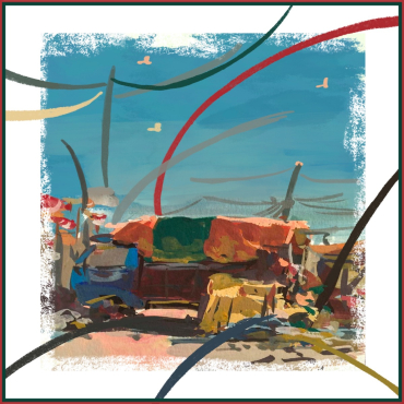 Beach Scarf & Pocket Square