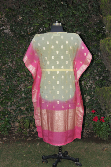 Festive Pink Yellow Kaftan