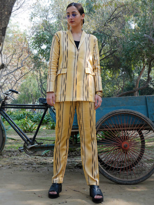 Coat pant yellow online