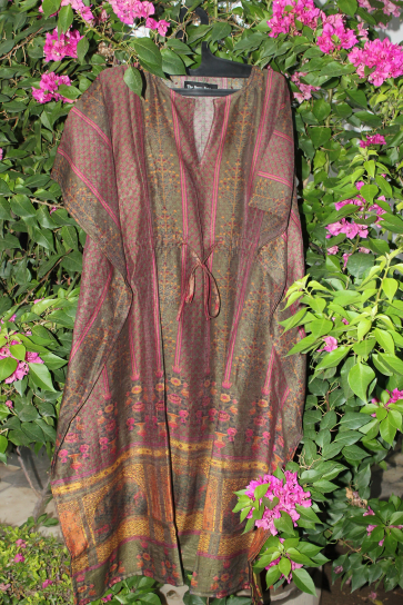 Multicoloured Cotton Printed Kaftan